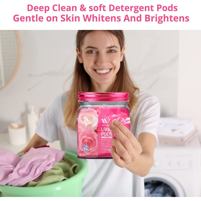 WBM Home 5 in 1 Laundry Pods with Rose Scent, Stainlifters Laundry